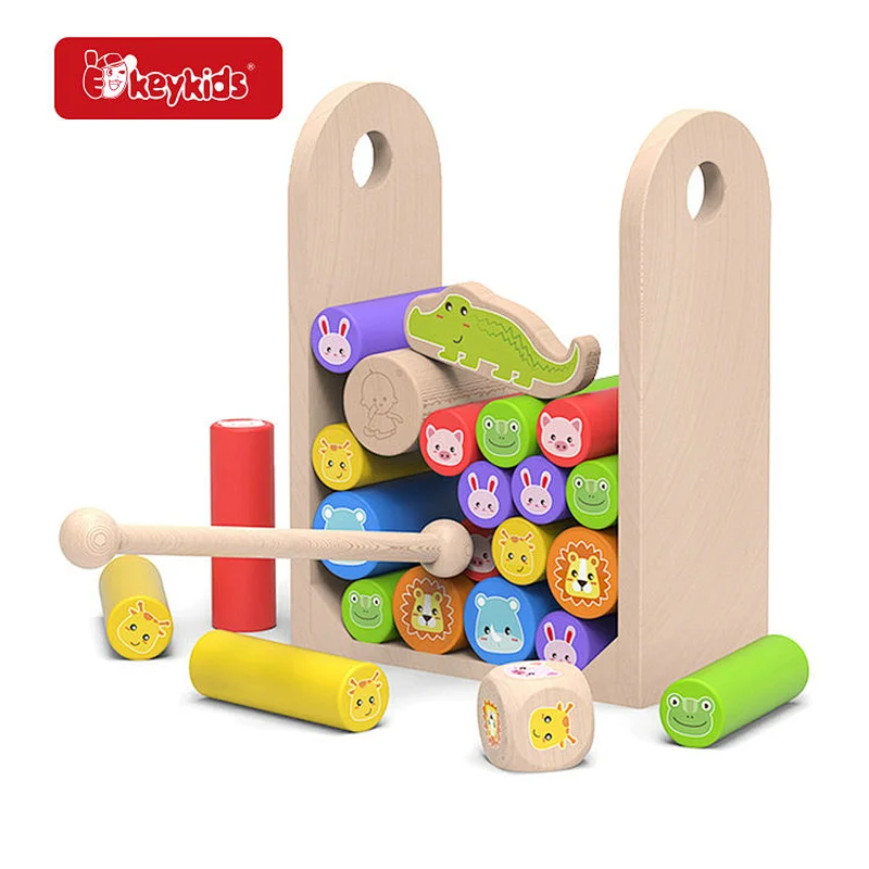 2024 Customize stacking animal wooden educational toy for kids W13D438