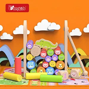 2024 Customize stacking animal wooden educational toy for kids W13D438